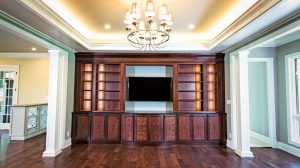 Ortanez Custom Dining Built In Bookshelves